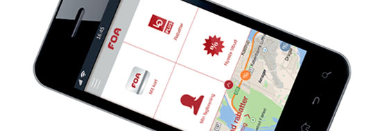 LO Plus App vist på en iPhone